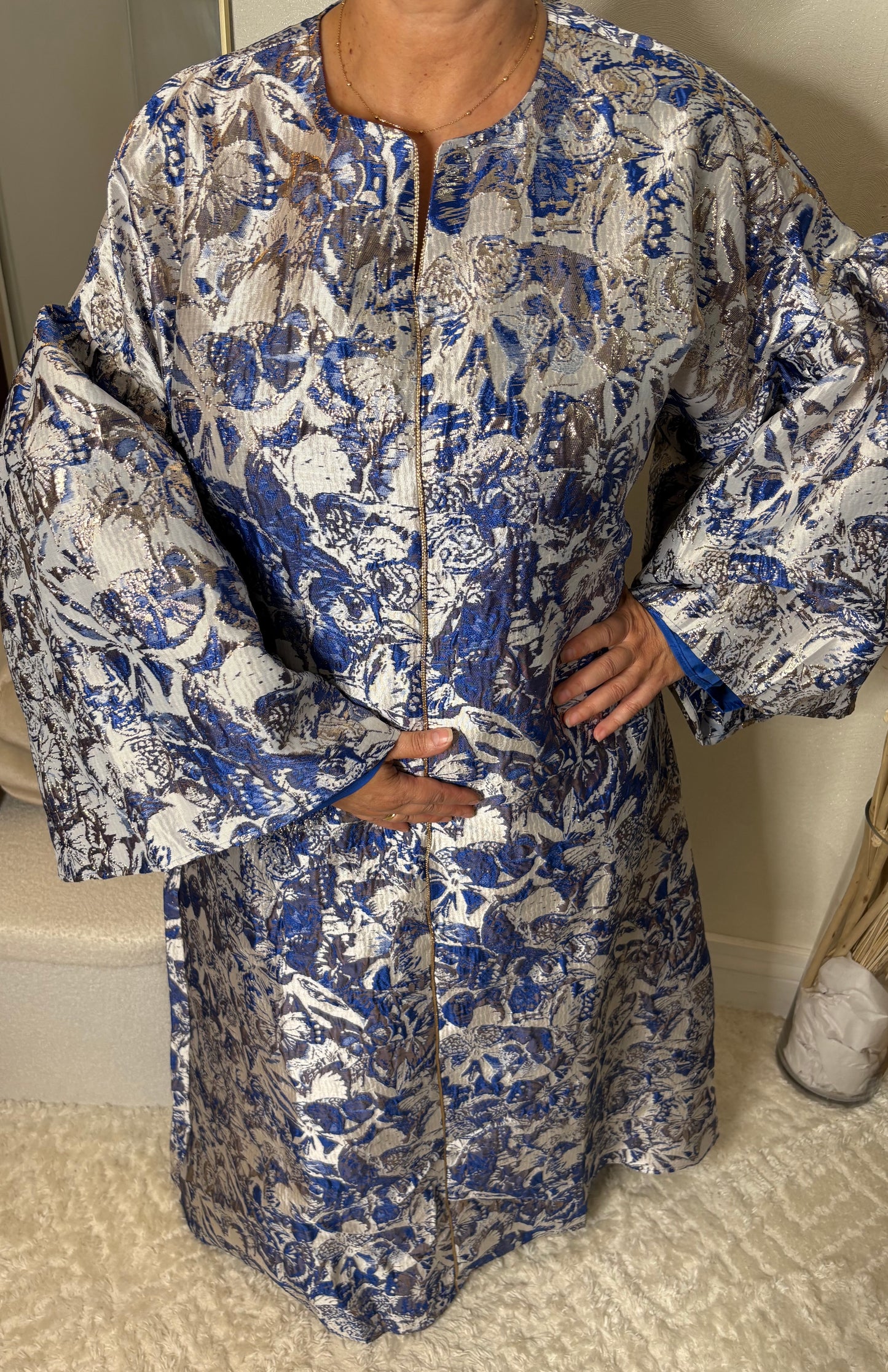 Robe brocard bleu