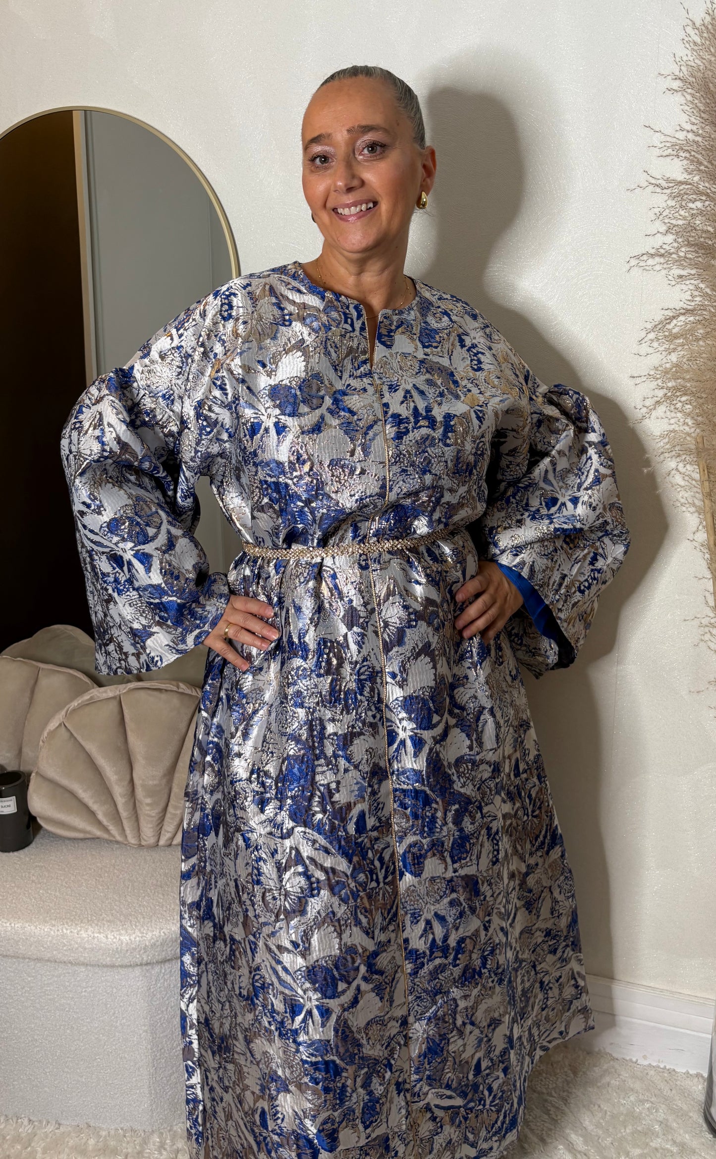 Robe brocard bleu