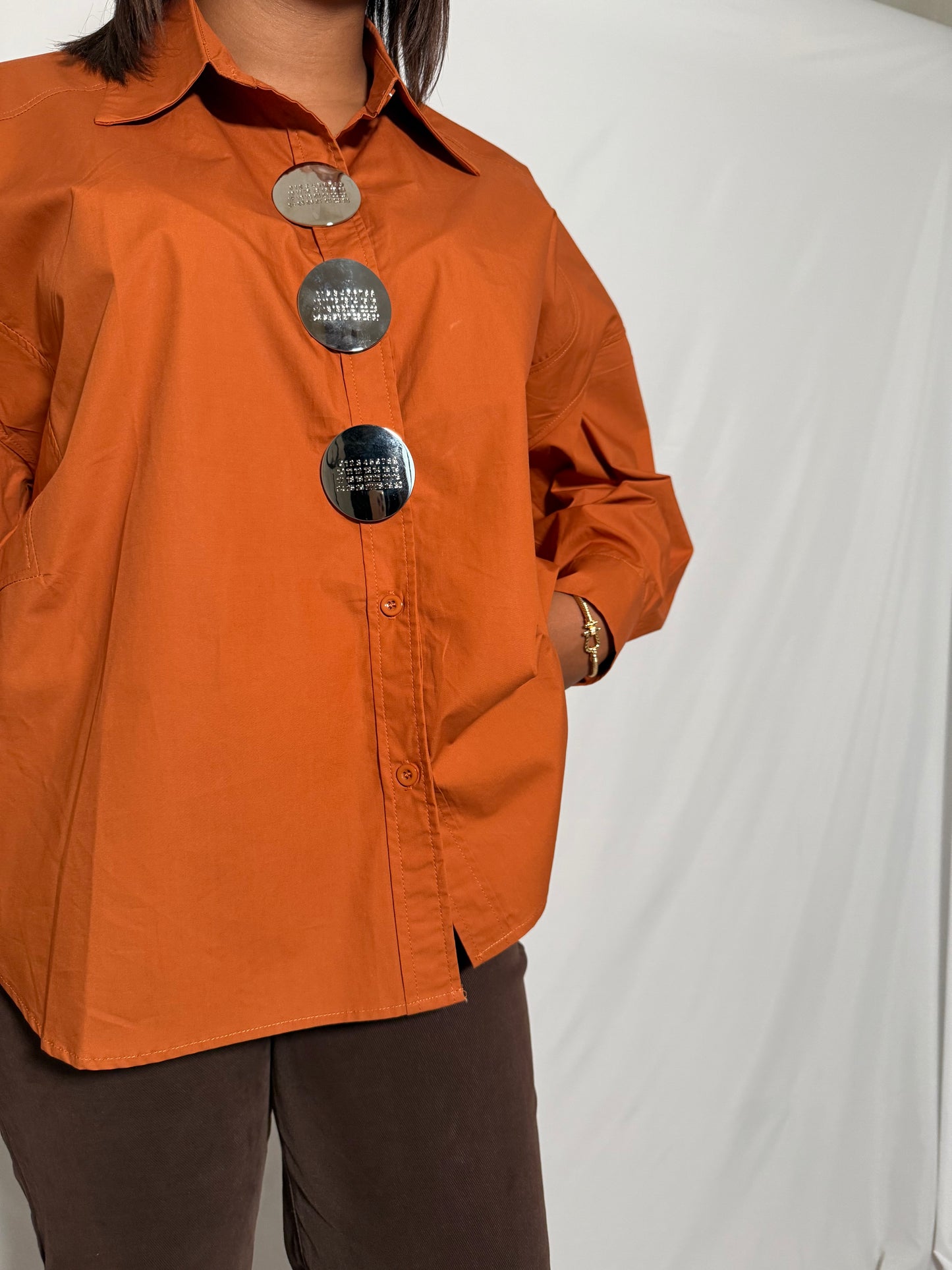 Chemise oversize Terracotta