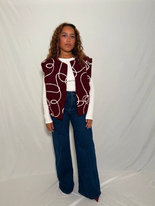 Gilet bordeaux Arty