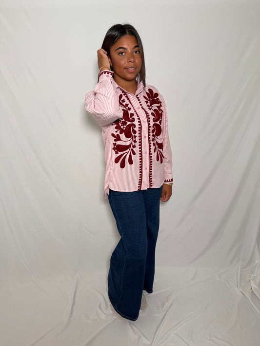 Chemise brodée