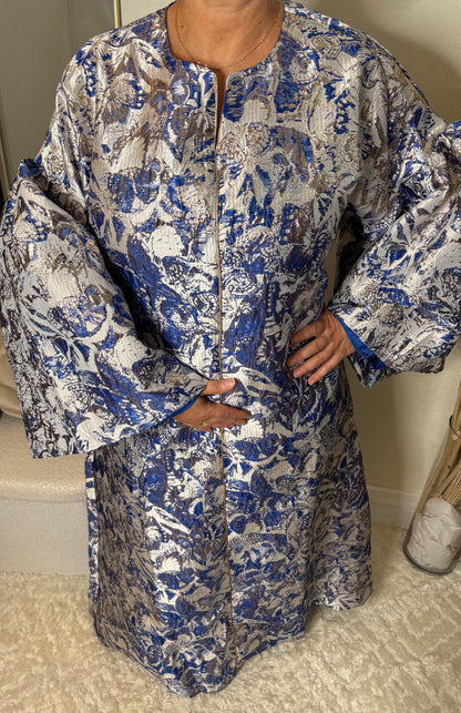 Robe brocard bleu