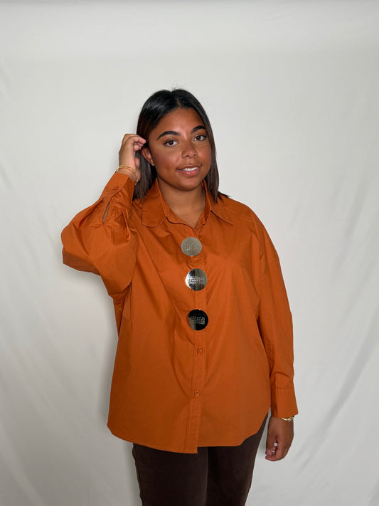 Chemise oversize Terracotta