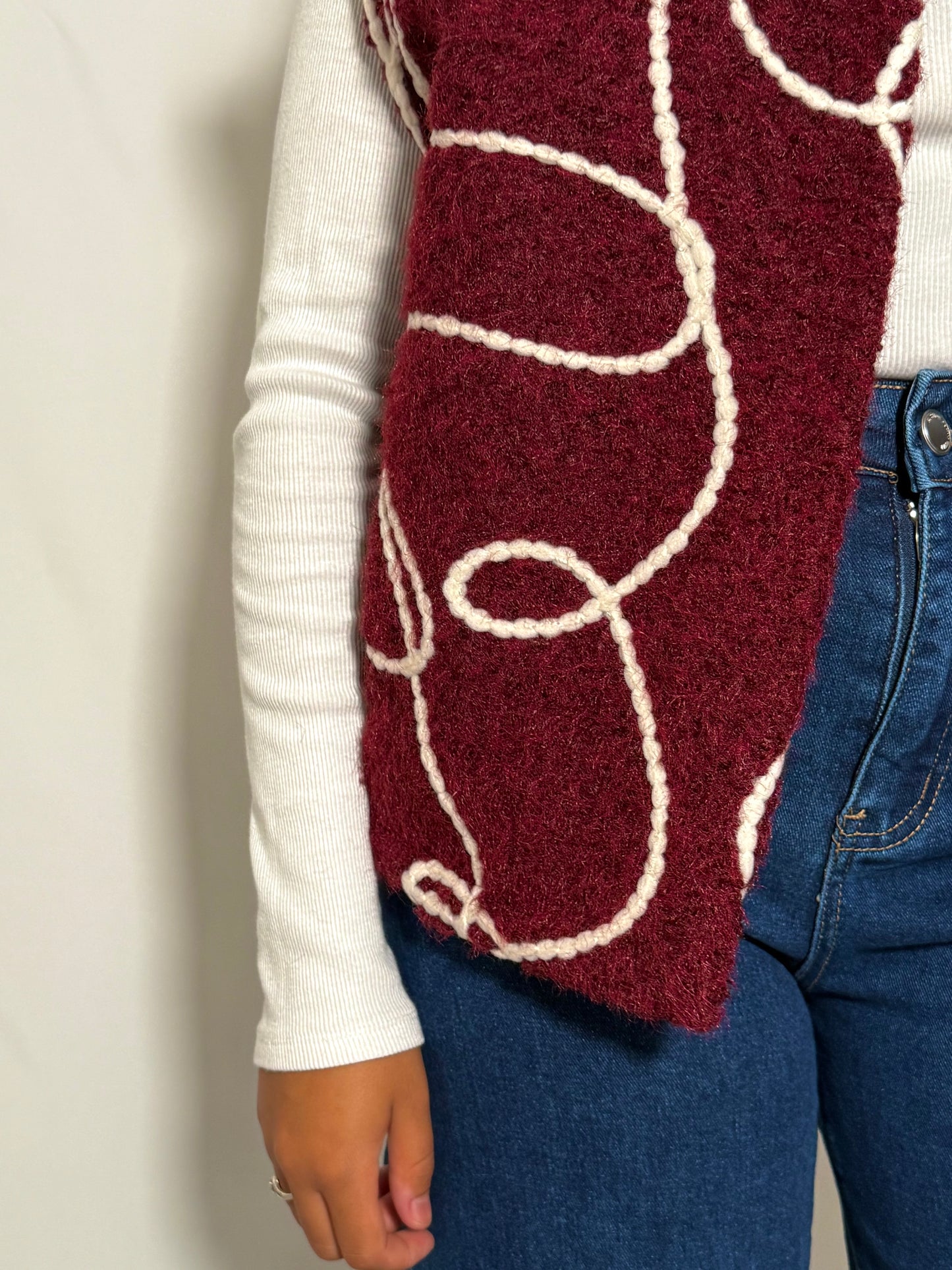 Gilet bordeaux Arty