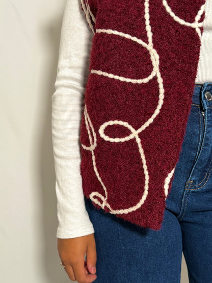 Gilet bordeaux Arty