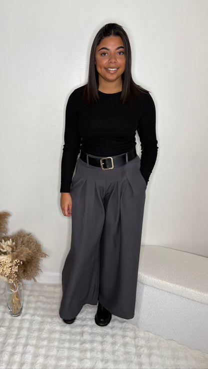 Pantalon large avec ceinture