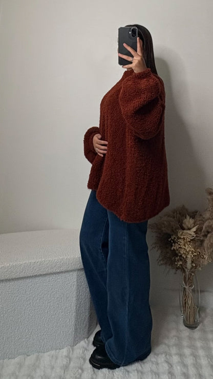 Pull oversize bouclé