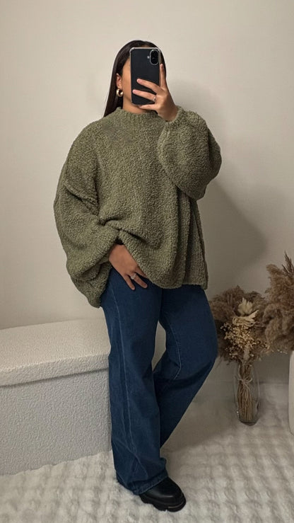 Pull oversize bouclé