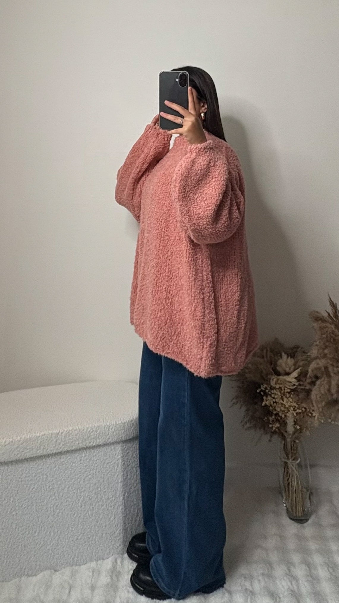 Pull oversize bouclé