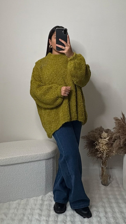 Pull oversize bouclé