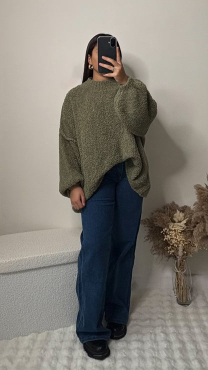 Pull oversize bouclé