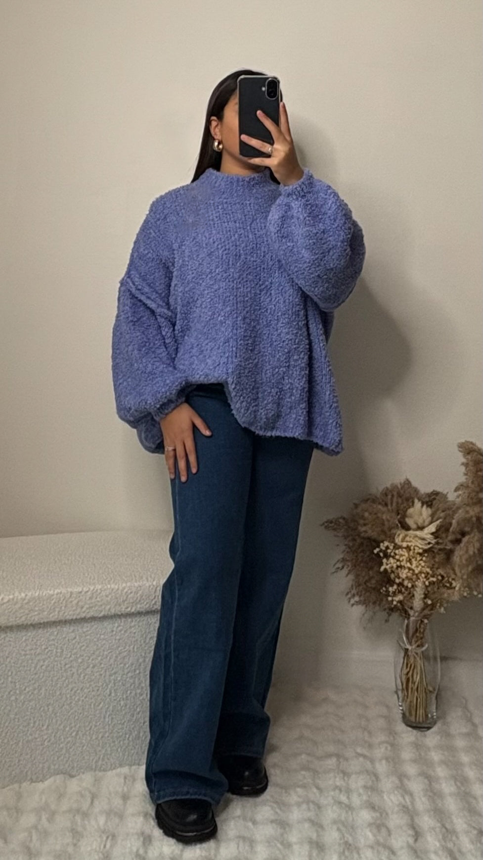 Pull oversize bouclé