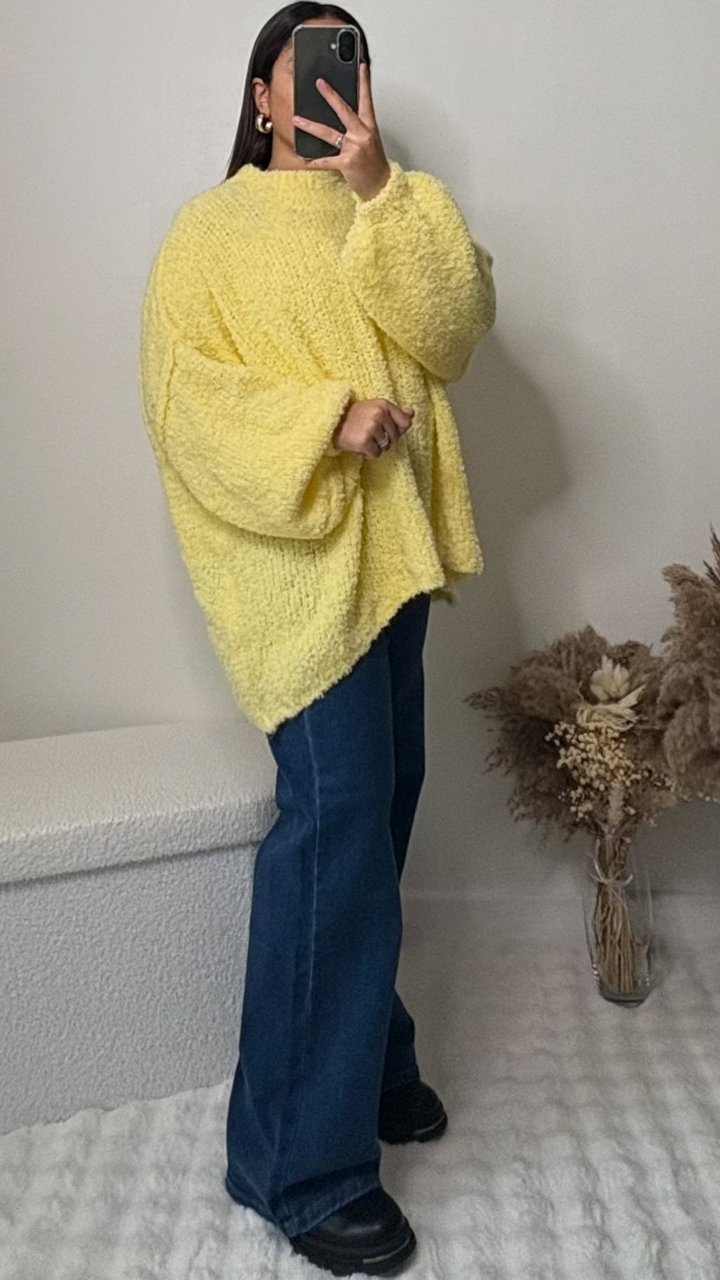 Pull oversize bouclé