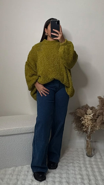 Pull oversize bouclé