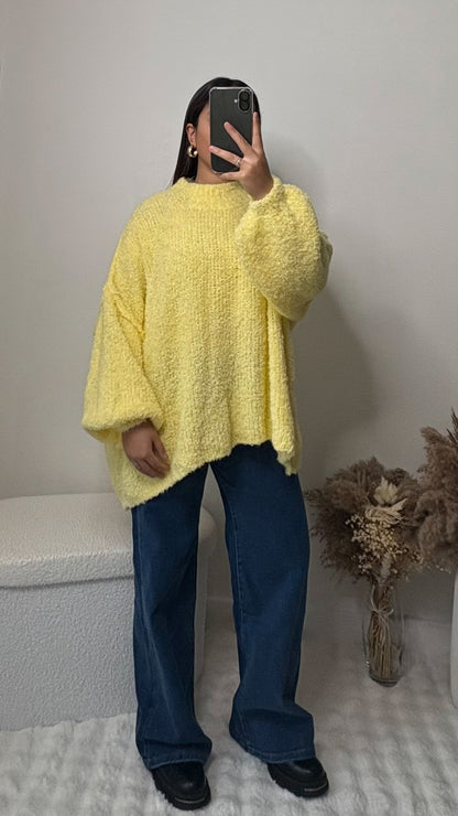 Pull oversize bouclé