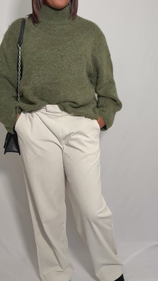 Pantalon côtelé velours